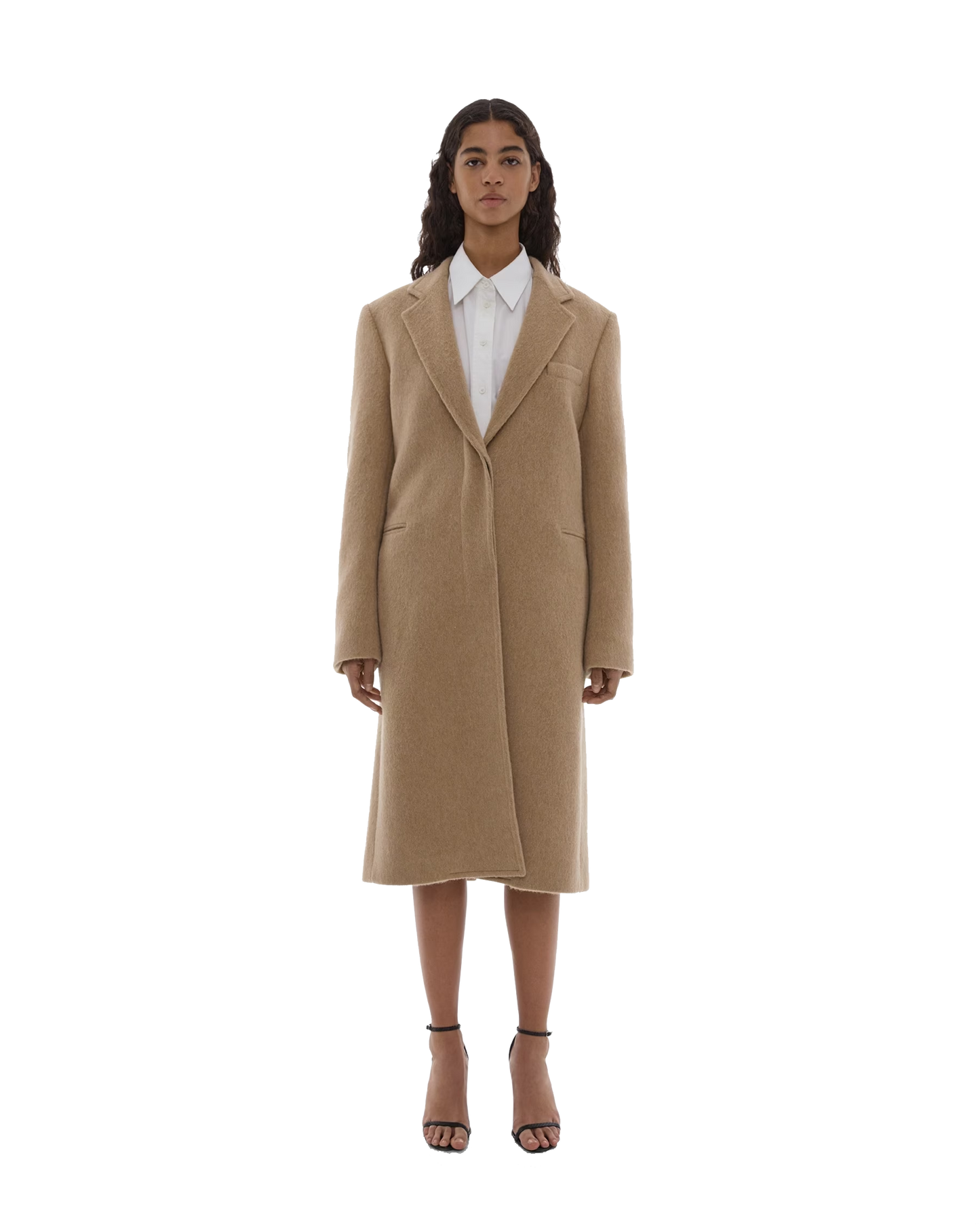 TAILORED WOOL-BLEND COAT