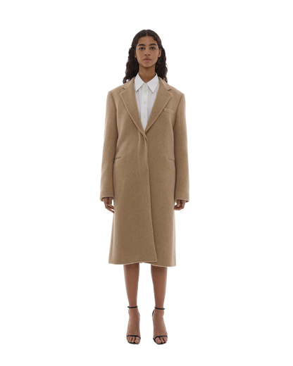 TAILORED WOOL-BLEND COAT